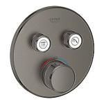 graphite hard børstet ventiler 2 indbygning til 2sc termostatarmatur smartcontrol grohtherm grohe
