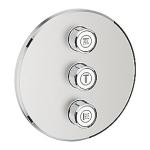 supersteel indbygning til sæt kontrol volume triple smartcontrol grohtherm grohe