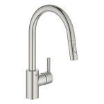 supersteel - udløb højt zero udtrækstud med dua brus køkkenarmatur feel grohe