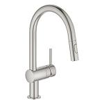 supersteel udtrækstud med c-tud dual brus køkkenarmatur minta grohe