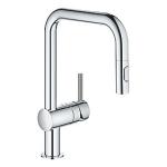 krom udtrkstud med u-tud dual brus kkkenarmatur minta grohe