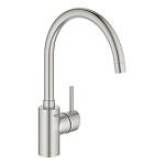 supersteel zero udlb hjt kkkenarmatur concetto grohe