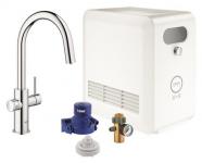 krom c-tud køler med mousseurudløb udtrækkeligt køkkenarmatur professional blue grohe