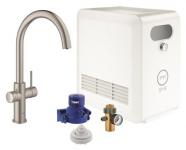 supersteel c-tud køler med køkkenarmatur professional blue grohe