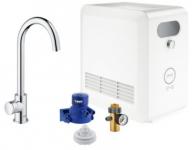 krom c-tud køler med køkkenarmatur mono professional blue grohe