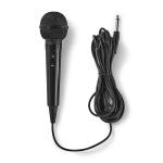 sort abs sluk tnd off-knap on indbygget db -75 ohm 600 khz 12 - hz 80 m 00 5 kabel fast cardioid mikrofon nedis