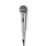 slv metal sluk tnd off-knap on indbygget db -72 ohm 600 khz 13 - hz 80 m 00 5 kabel aftageligt cardioid mikrofon nedis