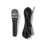 sort gr metal sluk tnd off-knap on indbygget db -72 ohm 600 khz 15 - hz 50 m 00 5 kabel aftageligt cardioid mikrofon nedis