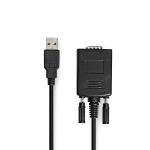 box sort pvc runde m 90 0 nikkelplateret rs232 han usb-a konverter rs232