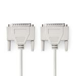 plastikpose elfenbensfarvet pvc runde m 00 5 nikkelplateret han 25-pin d-sub han 25-pin d-sub kabel seriel