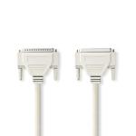 plastikpose elfenbensfarvet pvc runde m 00 5 nikkelplateret hun 25-pin d-sub han 25-pin d-sub kabel seriel