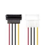 plastikpose forskellige pvc runde m 20 0 guldplateret hun 15-pin sata han molex strømkabel intern