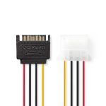 plastikpose forskellige pvc runde m 20 0 guldplateret hun molex han 15-pin sata strømkabel intern