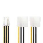 plastikpose sort gul pvc runde m 20 0 guldplateret hun express pci han molex 2x strømkabel intern