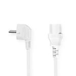 plastikpose hvid pvc runde m 0 10 nikkelplateret lige vinklet iec-320-c13 han jord sidebens med stikprop strømkabel