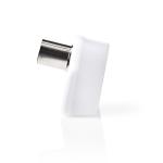 plastikpose stk 2 hvid pvc metal mm 0 7 kabeldiameter skru ohm 75 nikkelplateret hun vinklet stik coax iec