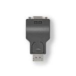 box sort abs abs lige nikkelplateret hun vga han displayport adapter displayport