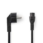 blister sort pvc runde m 00 2 nikkelplateret lige vinklet iec-320-c5 han jord sidebens med stikprop strømkabel