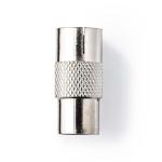 blister stk 1 slv metal lige ohm 75 nikkelplateret hun coax han coax adapter antenne satellit