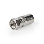 box stk 1 slv metal lige ohm 75 nikkelplateret hun coax f-han adapter antenne satellit