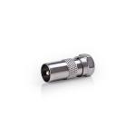 box stk 1 slv metal lige ohm 75 nikkelplateret han coax f-han adapter antenne satellit