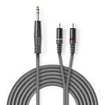 kartonhylster mrkegr runde m 00 3 nikkelplateret hanstik rca 2x hanstik mm 35 6 kabel audio stereo