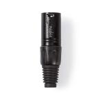 plastikpose stk 1 sort metal mm 0 5 kabeldiameter lodning nikkelplateret han lige xlr-stik
