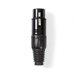 plastikpose stk 1 sort metal mm 0 5 kabeldiameter lodning nikkelplateret hun lige xlr-stik