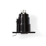 plastikpose stk 1 sort metal mm 0 5 kabeldiameter chassis nikkelplateret hun lige xlr-stik