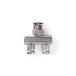 plastikpose stk 10 sølv metal splitter ohm 50 nikkelplateret hun bnc x 2 han bnc bnc-adapter