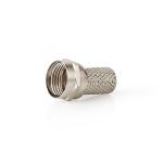 plastikpose stk 25 slv alloy zinc mm 4 7 kabeldiameter til sl ohm 75 nikkelplateret han lige f-connector