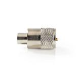 plastikpose stk 25 slv metal mm 0 6 kabeldiameter til sl ohm 75 nikkelplateret han lige stik pl259