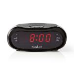 sort 2 alarmer antal timer sleep funktion snooze fm am display led radio vkkeur digital nedis
