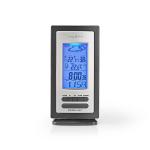 slv sort vejrsensor trdls inkluderet luftfugtighed indendrs tidsvisning display lcd vejrudsigt udendrs indendrs vejrstation nedis