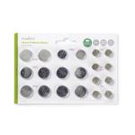 blister alt i stk 20 lr4 lr54 lr43 cr1620 2016 cr cr2025 multipakke litiumknapcellebatteri nedis