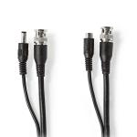 gaveæske sort pvc runde m 0 20 dc bnc overvågningskabel cctv