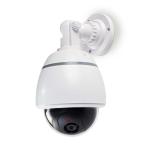 hvid udendrs eller indendrs batteri ip44 dome overvgningskamera attrap nedis