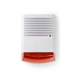 orange hvid udendrs for batteri ip44 sirene security dummy nedis