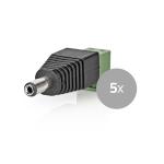 sort grøn han han mm 1 2 x 5 5 terminalblok 2-vejs stik sikkerhed cctv