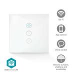 hvid glas ios android w 300 vægbeslag solskærm lukker gardin wi-fi vægkontakt smartlife nedis