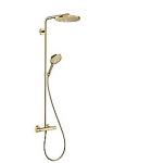 guld-optik poleret 1jet showerpipe powderrain 240 s select raindance hansgrohe