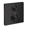 sort mat udtag 2 til afspærring med indbygning til termostat square ecostat hansgrohe