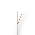rulle hvid pvc runde m 0 100 eca afskærmet enkelt ohm 75 coax mini kabel coax