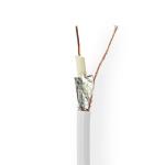 rulle hvid pvc runde m 0 100 eca afskærmet dobbelt ohm 75 rg6t kabel coax