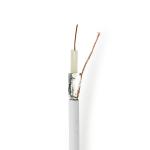 rulle hvid pvc runde m 0 100 eca afskærmet dobbelt ohm 75 12 coax kabel coax