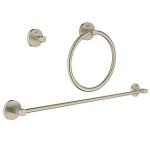nikkel brstet krog -ring hndkldeholder 1 i 3 tilbehrsst essentials grohe
