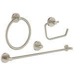 nikkel brstet papirholder krog -ring hndkldestang 1 i 4 tilbehrsst essentials grohe