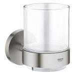 supersteel holder med krystalglas essentials grohe