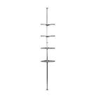 sølv 280cm 35x35 huller nul 4hylder med hjørnehyldesystem erica2000