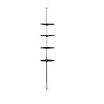sort 280cm 35x35 huller nul hylder 4 med hjørnehyldesystem erica2000